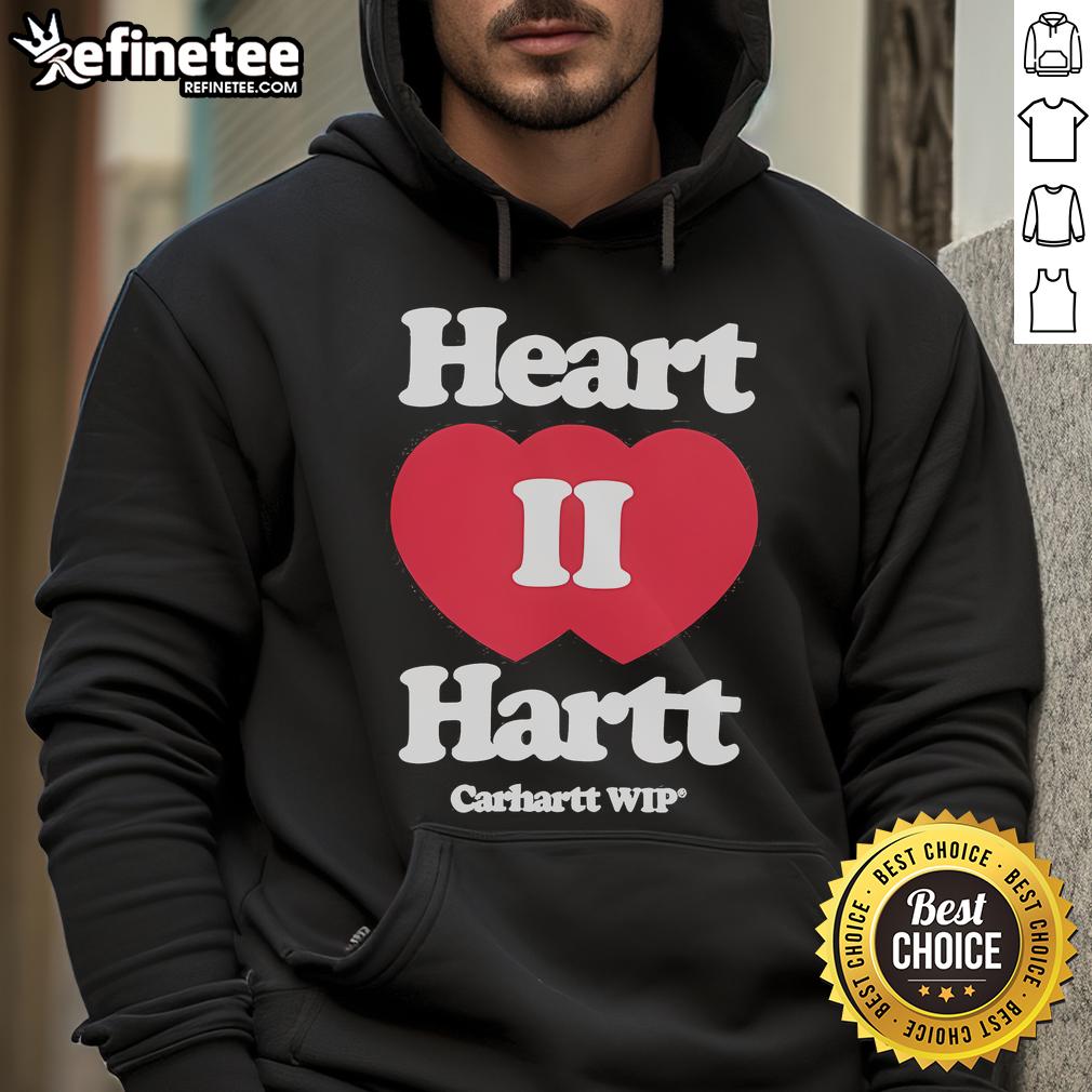 Official Heart Ii Hartt Carhartt Wip Heart Hoodie Official Heart II Hartt Carhartt WIP Heart Hoodie in black, showcasing stylish design and quality craftsmanship.