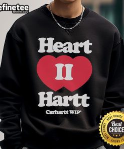 Official Heart II Hartt Carhartt WIP Heart Sweatshirt in black, showcasing a stylish, cozy design perfect for casual wear.