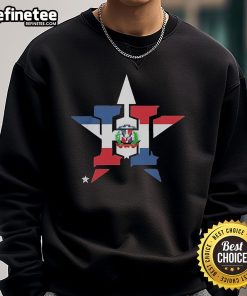 Official Houston Astros Dominican Republic Flag Logo sweatshirt featuring vibrant colors and team branding.
