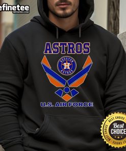 Official Houston Astros US Air Force Logo Hoodie featuring a stylish design for fans and military supporters.