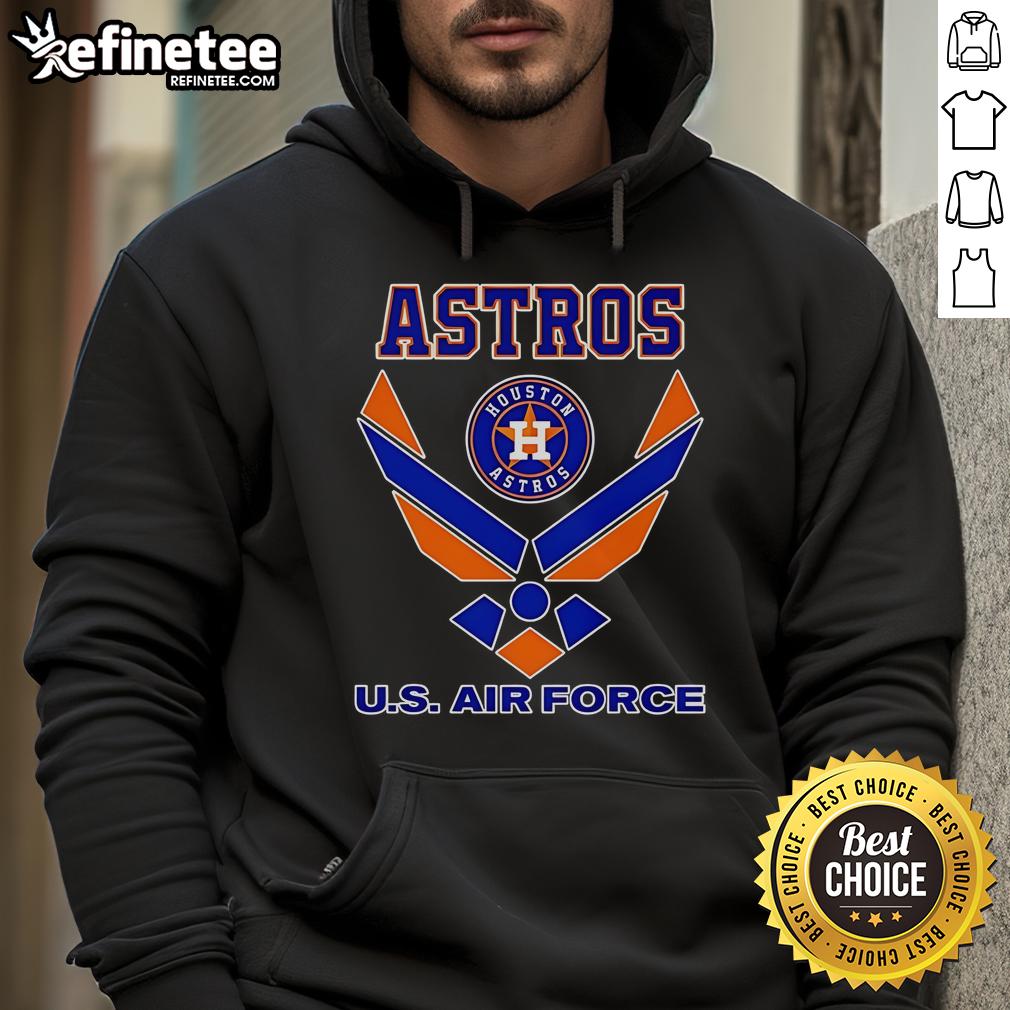 Official Houston Astros Us Air Force Logo Hoodie Official Houston Astros US Air Force Logo Hoodie featuring a stylish design for fans and military supporters.