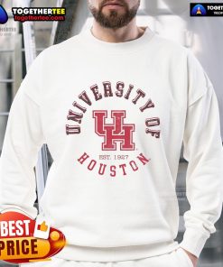 Official Houston Cougars Circle Vintage Sweatshirt featuring classic logo and comfortable fit for fans.