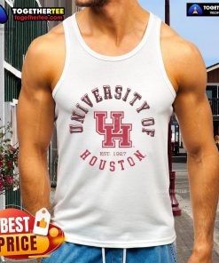 Official Houston Cougars Circle Vintage Tank Top featuring bold logo design in classic style, perfect for fans and casual wear.