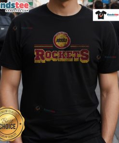 Official Houston Rockets Fan Banner T-Shirt showcasing team colors and logo, perfect for dedicated basketball supporters.