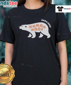 Alt Text: Official Human Made Harajuku Exclusive Polar Bear 2025 Ladies Tee featuring a stylish polar bear graphic design.