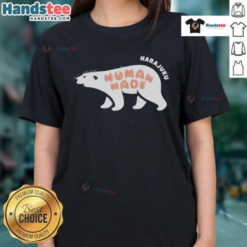 Alt Text: Official Human Made Harajuku Exclusive Polar Bear 2025 Ladies Tee featuring a stylish polar bear graphic design.