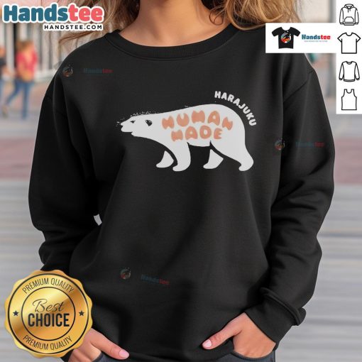 Official Human Made Harajuku Exclusive Polar Bear 2025 Sweatshirt featuring a unique design and vibrant colors.