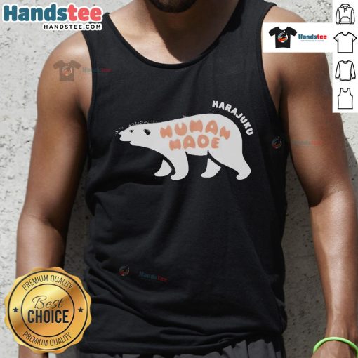 Official Human Made Harajuku Exclusive Polar Bear 2025 Tank Top featuring unique graphic design and vibrant colors.