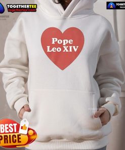 Official I Heart Love Pope Leo XIV Hoodie featuring a stylish design and vibrant colors, perfect for fans of Pope Leo XIV.