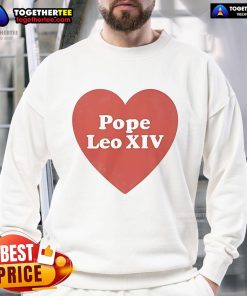 Official I Heart Love Pope Leo XIV Sweatshirt featuring vibrant design and comfortable fit for fans of Pope Leo XIV.