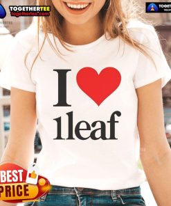 Official I Love 1leaf Ladies Tee - stylish women's t-shirt featuring a trendy design for plant lovers.