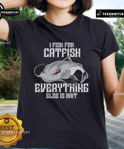Alt Text: Official I Pish For Catfish Ladies Tee featuring a fun fishing graphic, perfect for catfish enthusiasts.