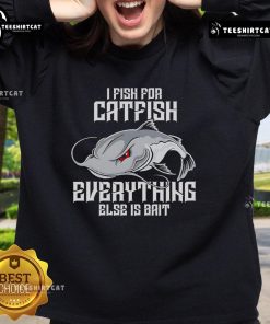 Official I Pish for Catfish sweatshirt showcasing a fun fishing design, perfect for catfish enthusiasts and anglers.
