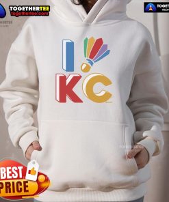 Official I Shuttlecock KC Kansas Hoodie in vibrant colors, perfect for fans and athletes in Kansas City.