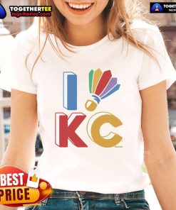 Official I Shuttlecock KC Kansas Ladies Tee featuring a stylish design and comfortable fit for fans of Kansas City.