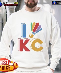 Official I Shuttlecock KC Kansas sweatshirt featuring a stylish design perfect for fans and casual wear.
