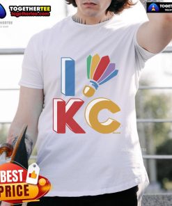 Official I Shuttlecock KC Kansas T-Shirt featuring a stylish design for fans of Kansas City sports and badminton.
