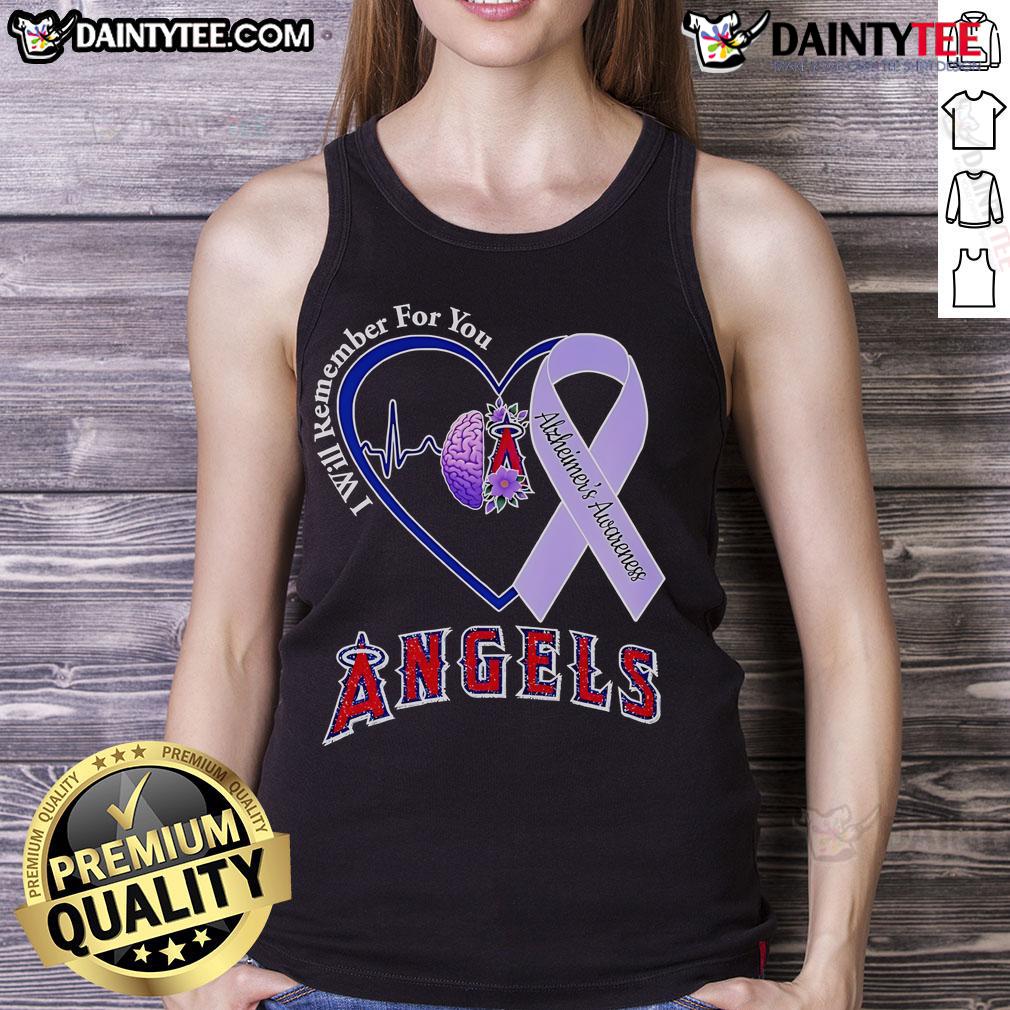 Official I Will Remember For You Alzheimer's Awareness Los Angeles Angels Tank Top Official I Will Remember For You Alzheimer's Awareness tank top featuring Los Angeles Angels logo and design.
