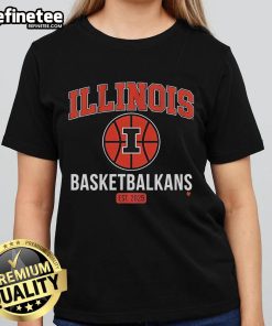 Official Illinois Basketball Est 2025 Ladies Tee featuring a stylish design for passionate fans and players.