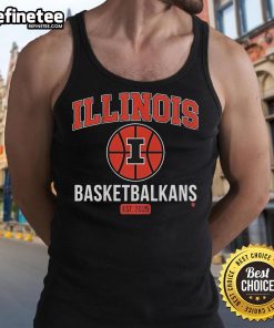 Official Illinois Basketball Est 2025 Tank Top featuring bold graphics, perfect for fans and athletes alike.
