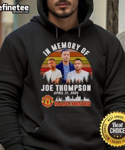 Official In Memory of Joe Thompson April 17, 2025, Manchester United Retro Hoodie showcasing iconic design.