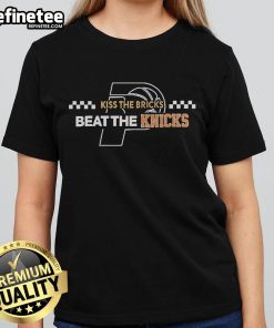 Official Indiana 500 'Kiss The Bricks' Ladies Tee featuring bold graphics for racing fans and stylish comfort.