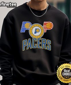 Official Indiana Pacers Basketball 2025 Sweatshirt featuring team logo and vibrant colors, perfect for fans and colder days.