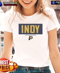 Official Indiana Pacers Crossbar Ladies Tee featuring team colors and logo, perfect for female fans and casual wear.