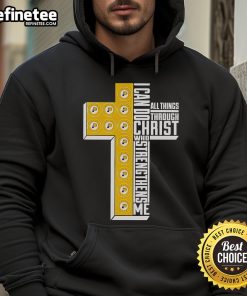 Alt Text: Official Indiana Pacers hoodie featuring I Can Do All Things Through Christ design, perfect for fans and believers.