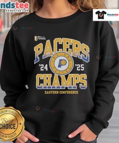 Official Indiana Pacers NBA Finals 2024-2025 Pride sweatshirt for Eastern Conference Champions, showcasing team spirit.