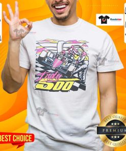 Official Indy 500 Neon 25 T-Shirt featuring vibrant graphics, perfect for race fans and collectors of Indy 500 memorabilia.