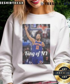 Official Jalen Brunson King of NY 2025 Sweatshirt featuring bold graphics and comfortable fit for fans and supporters.