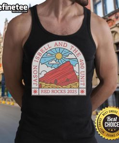 Official Jason Isbell and The 400 Unit tank top from Red Rocks Amphitheatre concert in Morrison, Colorado, May 3, 2025.