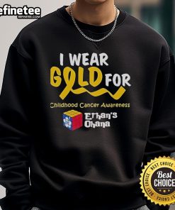 Alt Text: Official Jesus Luzardo I Wear Gold For Ethans Ohana Sweatshirt featuring stylish design and vibrant colors.