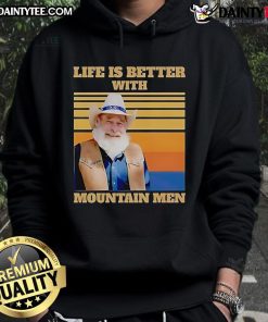 Official JK Simmons Life Is Better With Mountain Men Vintage Hoodie in cozy fabric, perfect for outdoor enthusiasts.
