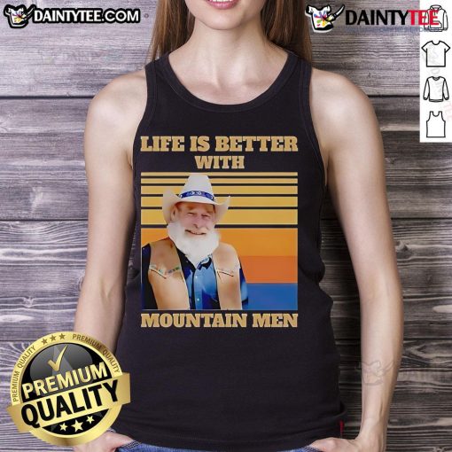 Alt Text: Official JK Simmons Life Is Better With Mountain Men vintage tank top featuring a classic design and comfortable fit.