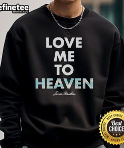 Official Jonas Brothers 'Love Me To Heaven' Cloud Single sweatshirt in stylish design, perfect for fans and collectors.