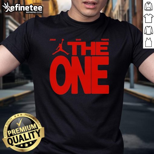 Alt Text: Official Jordan Brand The One Tournament t-shirt for the world's best one-on-one hoopers, stylish and sporty design.