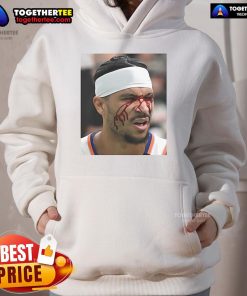 Official Josh Hart took an elbow to the face hoodie featuring graphic design of Josh Hart in action.