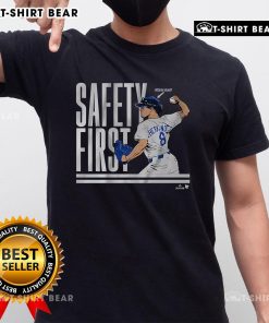 Official Kike Hernandez Safety First T-Shirt featuring bold design, perfect for fans and safety advocates alike.