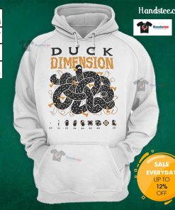 Official Kurzgesagt Duck Dimension Hoodie featuring vibrant colors and unique design for fans of the popular YouTube channel.