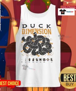 Official Kurzgesagt Duck Dimension Tank Top featuring vibrant design and unique graphics for fans of the animated series.