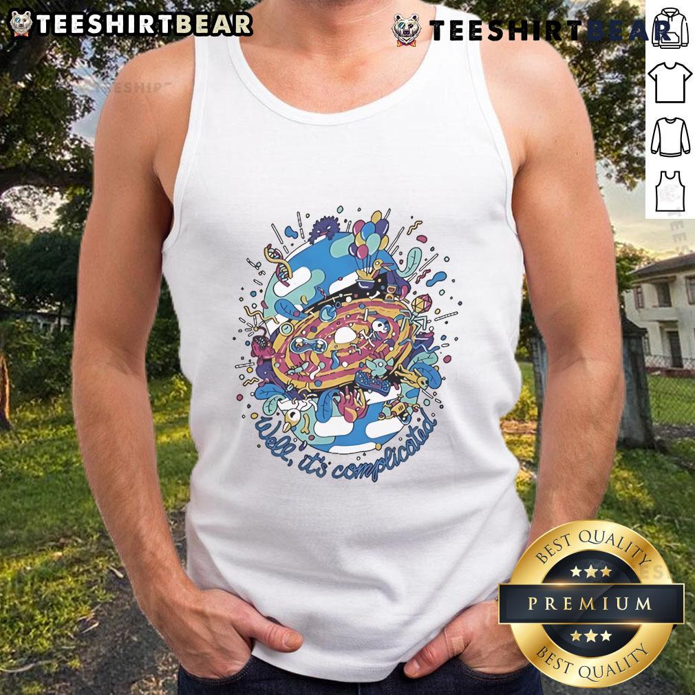 Official Kurzgesagt Well It'S Complicated Tank Top Official Kurzgesagt Well It's Complicated tank top featuring vibrant design and comfortable fit for fans of the channel.