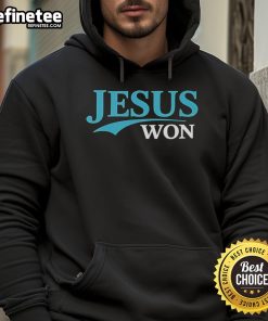 Official Kyle Stowers Jesus Won Hoodie featuring a bold graphic design and stylish fit for fans and supporters.