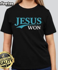 Official Kyle Stowers Jesus Won Ladies Tee featuring a stylish design for fans of Kyle Stowers and inspirational apparel.