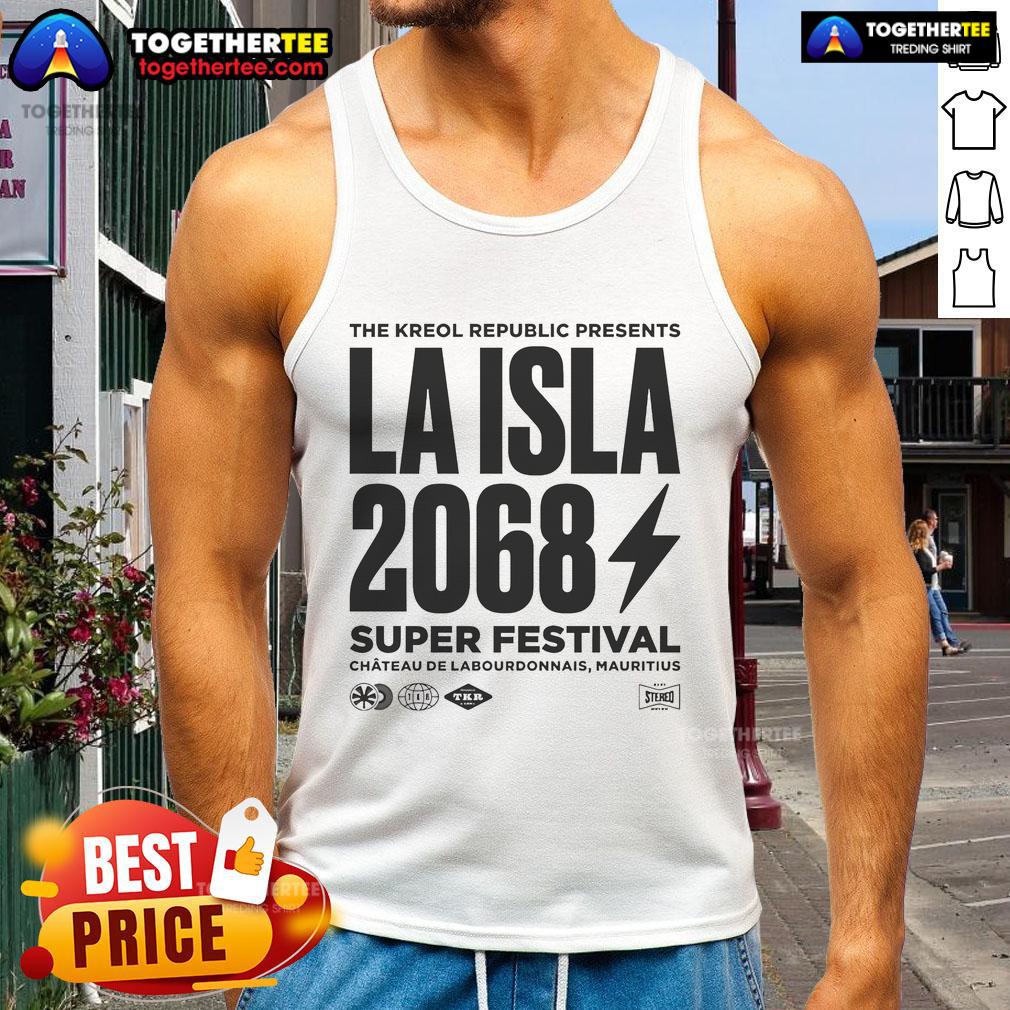 Official La Isla 2068 X The Kreol Republic 2025 Stereo Tank Top Official La Isla 2068 X The Kreol Republic 2025 stereo tank top featuring vibrant design and stylish fit.