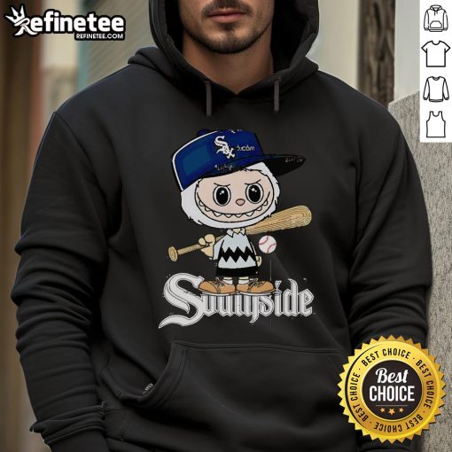 Official Labubu Charlie Brown Chicago White Sox hoodie featuring a playful design and team logo, perfect for fans.