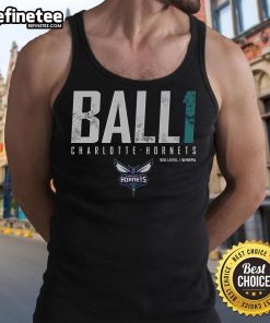 Alt Text: Official LaMelo Ball Charlotte Hornets tank top featuring team colors and logo, perfect for fans and summer wear.