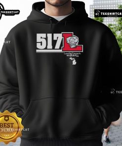 Official Lansing Lugnuts 517 Hoodie featuring team logo and vibrant colors, perfect for fans and casual wear.