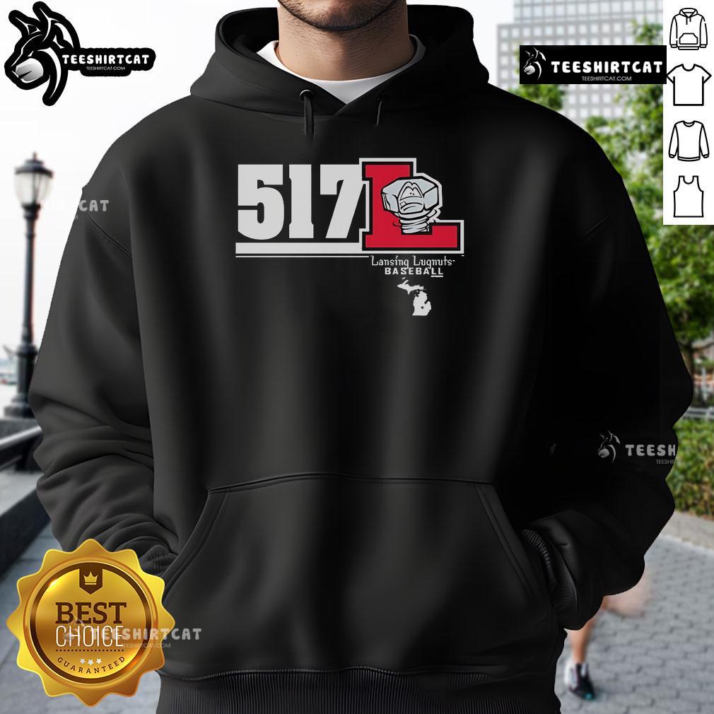 Official Lansing Lugnuts 517 Hoodie Official Lansing Lugnuts 517 Hoodie featuring team logo and vibrant colors, perfect for fans and casual wear.